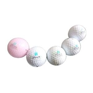 5 Golf‎ Ball Lot Mixed Brands Bermuda Breast Cancer Awareness 4,2,1